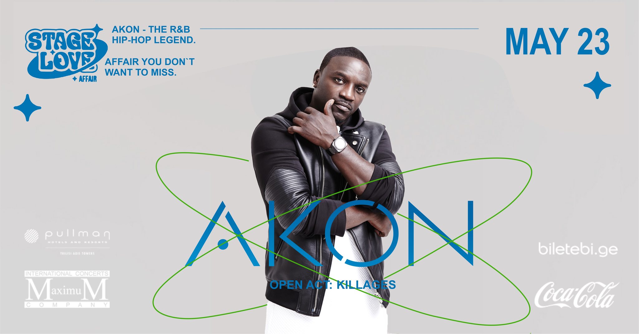"Akon" KobeoFF - ის თანაორგანიზებით საქართველოს ოქტომბერში პირველი  ტურნეს ფარგლებში ეწვევიან